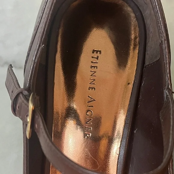 Classy Brown Mary Jane Heels - Picture 5 of 12